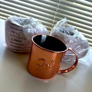 Pair of Stoli Vodka Moscow Mule Cups